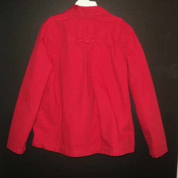 Gymboree Girls Lightweight Coat, Size M, 7-8, Red Double Breasted, Bow Accents - Picture 4 of 6
